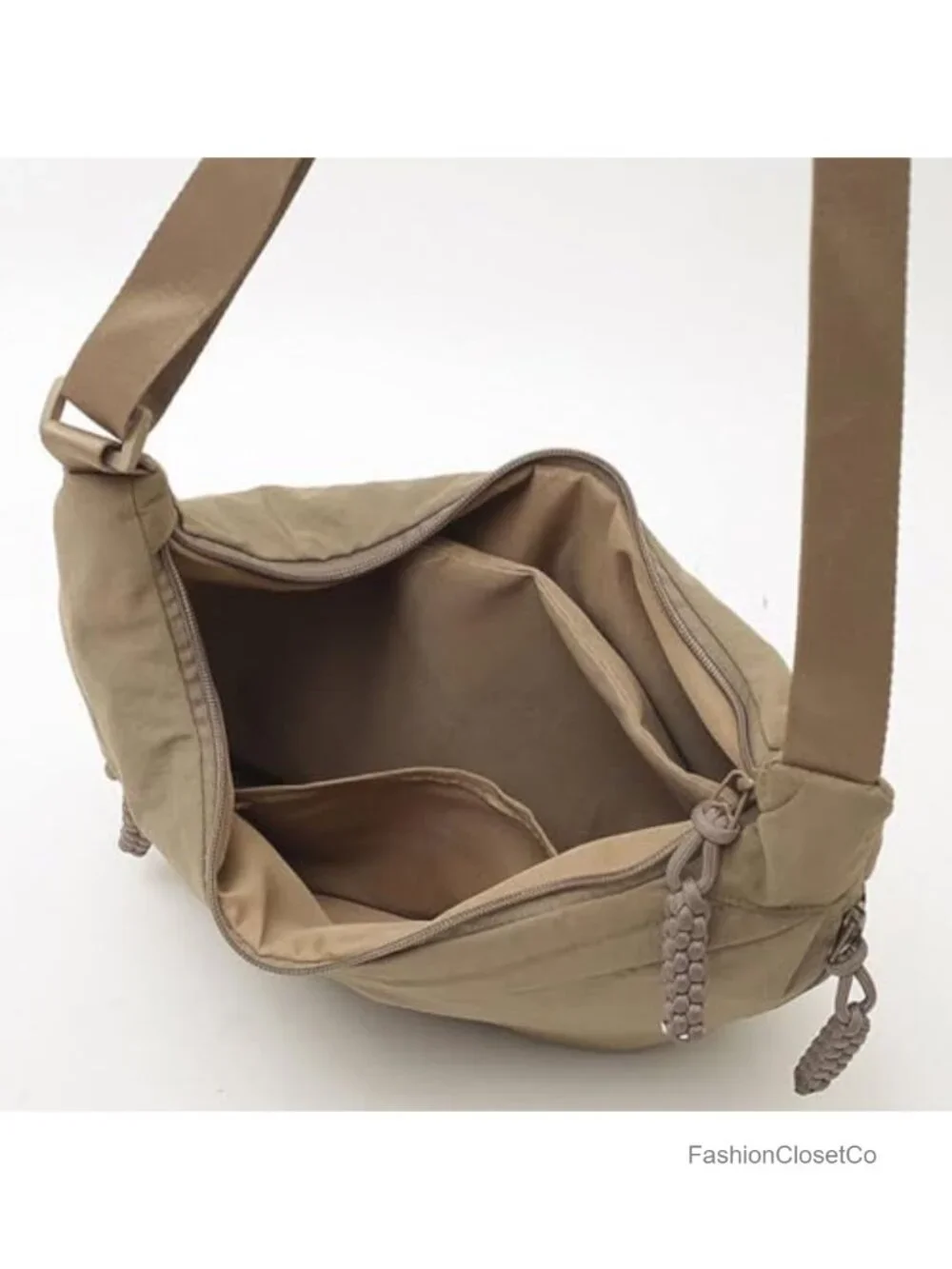 Hobo Bag Crescent Shoulder Bag Retro Nylon Canvas Crossbody Slouchy Dumpling